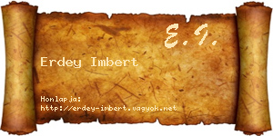 Erdey Imbert névjegykártya